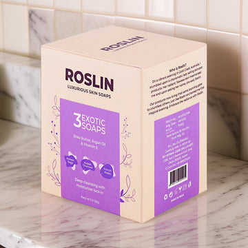 3-in-1 - Charcoal + Rose + Sage Soaps with Niacinamide for Young Skin | Roslin Soaps