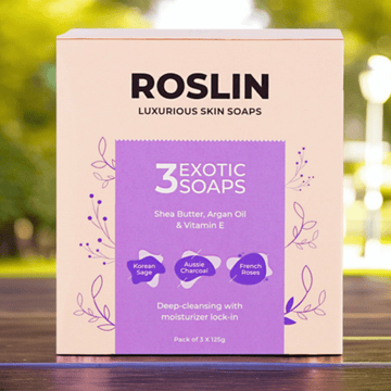 3-in-1 - Charcoal + Rose + Sage Soaps with Niacinamide for Young Skin | Roslin Soaps
